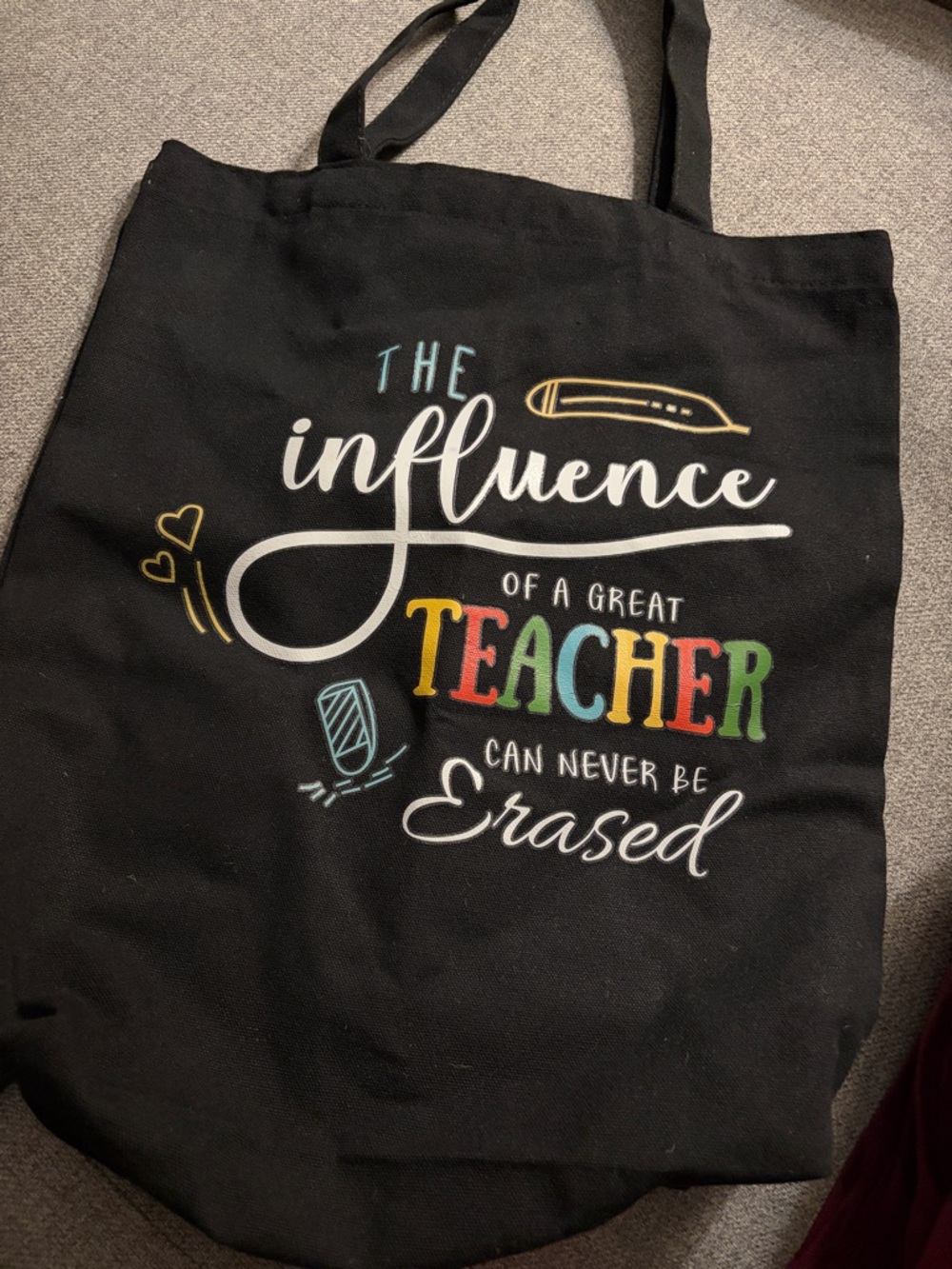 Black Teacher Tote Bag - "The Influence of a Great Teacher"